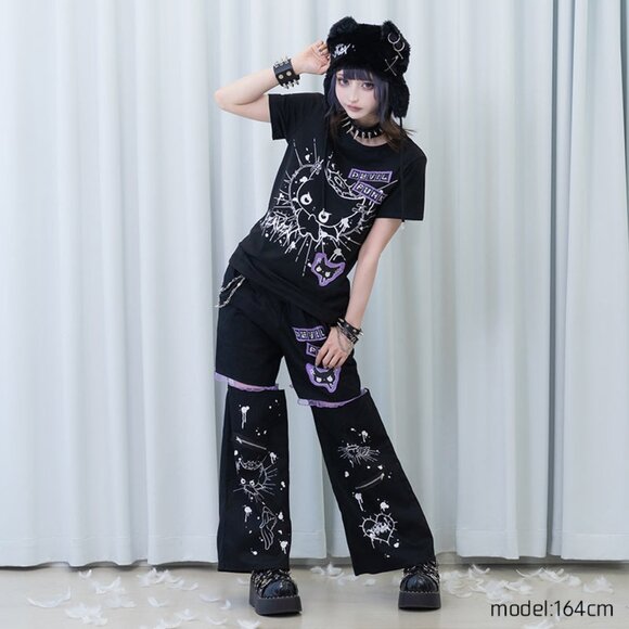 NEW ACDC RAG - Baby Punk Devil Punk Detachable Cargo Pants - Picture 8 of 9